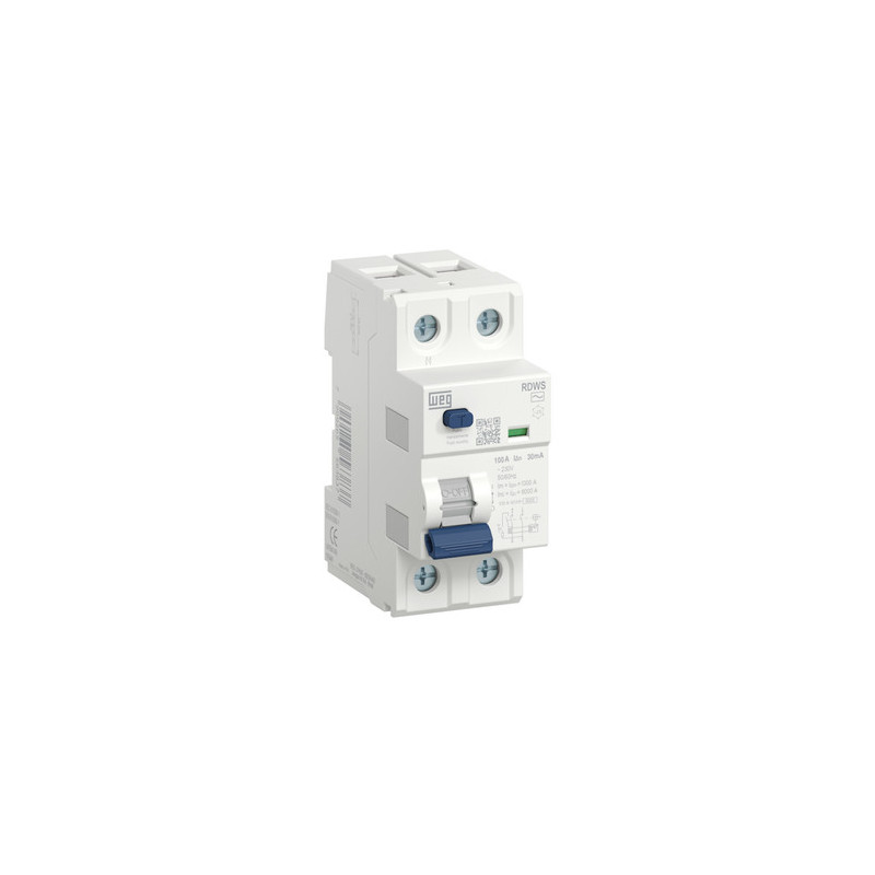 Interruptor Diferencial RDW - WEG Sensibilidad 30mA - 2x25A  Mod.RDWS-AC-30-25-2-D24
