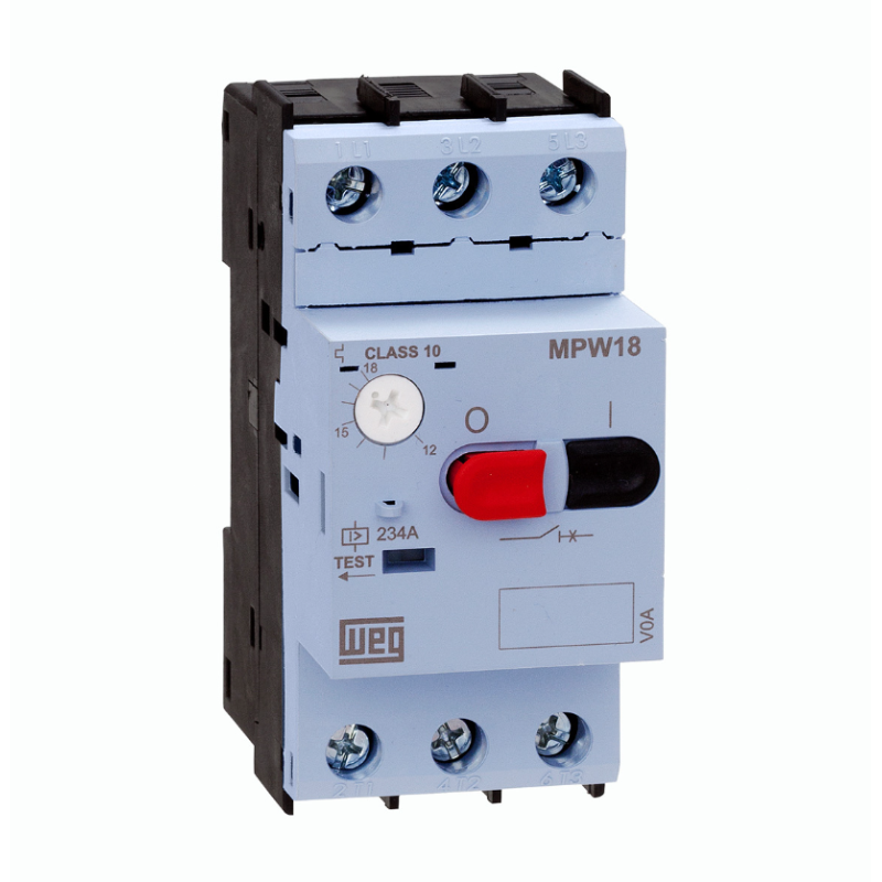 Guardamotor Termomagnético - Reg 6,3-10A - Pot. Motor 4 / 5,5HP (380VCA) - WEG - Mod.MPW18-3-U010