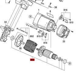 Inducido Rotor Bobina Ingletadora 3310 Skil Original