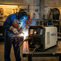 KIT MOBIMIG 120 LED SINERGICA 3 EN 1+ TORCHA MIG + ROLLO 1KG FLUX -FERROLAN WELDING
