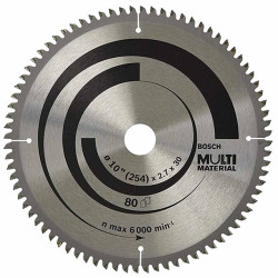 Discos de Sierra Circular - 254mm 10'' - 80 Dientes HLTCG - Multimaterial