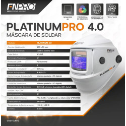 MASCARA FN PRO PLATINUM PRO 4.0 PROFESIONAL TECNOLÓGICA CON TRS Y TACK DE 4 SENSORES