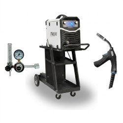 SOLDADORA PROFESIONAL FOCUSMIG 221 PARA ROLLO 15KG FN PRO - CON CARRO - FERROLAN