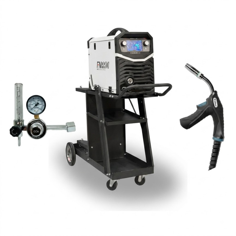 SOLDADORA PROFESIONAL FOCUSMIG 221 PARA ROLLO 15KG FN PRO - CON CARRO - FERROLAN