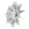 Kit ventilador plástico 132 - 2 Polos - W21/W22