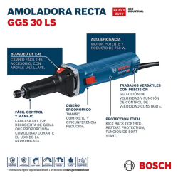 Amoladora Recta Bosch GGS 30 LS 750W