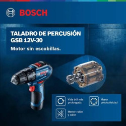 Atornillador/Taladro Percutor GSB 12V-30 BOSCH a Batería 12V