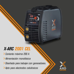 EQUIPO SOLDADORA MMA INVERTER AXO X-ARC 2001 CEL