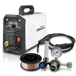 KIT MOBIMIG 200 LED SINERGICA 3 EN 1+ TORCHA MIG + REGULADOR ARGÓN FE050 - FERROLAN WELDING