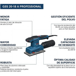 Lijadora orbital GSS 20-18 A 200W
