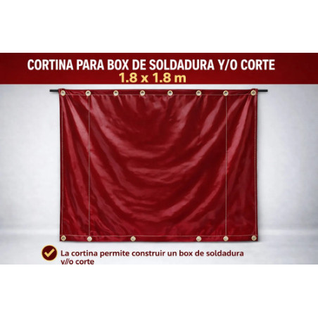 CORTINA Para BOX DE SOLDADURA 1.8X1.8 / 0.35MM