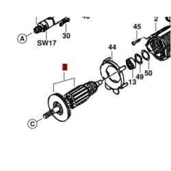 Inducido Rotor Bobina Taladro Percusión Gsb 20-2 Bosch Original Service Oficial Bosch