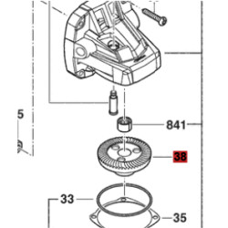 Corona Amoladora Gws 7-115 Bosch Original (1c88)