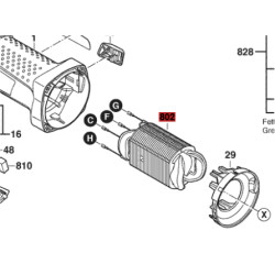 Estator Campo Amoladora Gws 7-115 Et (1c88) Bosch Original