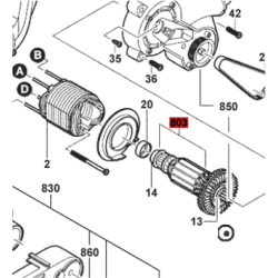 Inducido Rotor Bobina Lijadora 7640 Skil Original