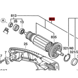 Inducido Rotor Bobina Amoladora Bosch Gws 15-125 Cih