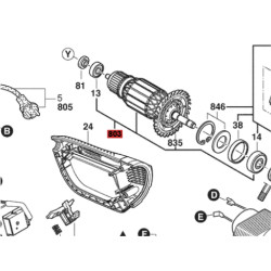 Inducido Rotor Bobina Amoladora Bosch Gws 24-180 Lvi Orignal