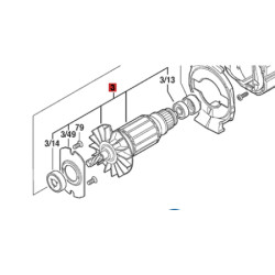 Inducido Rotor Bobina Taladro/martillo Gbh 2-28 D Original