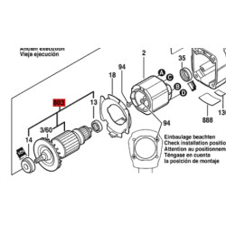 Inducido Rotor Bobina Martillo Gbh 2-24 Dse Bosch Original