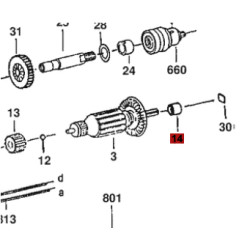 Casquillo Aguja Taladro Super Hobby 450 Bosch Original