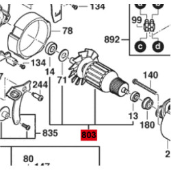 Inducido Rotor Bobina Ingletadora Gcm 12 X Bosch Original