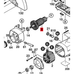 Inducido Rotor Bobina Ingletadora Gcm 12 Bosch Original