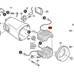 Estator Campo Amoladora Gws 21-230 Bosch Original