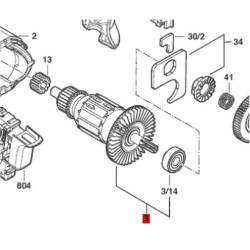 Inducido Rotor Bobina Taladro Bosch Gsb 550 Re (1ab6)