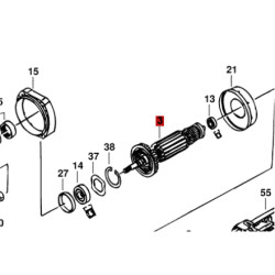 Inducido Rotor Bobina Pulidora Bosch Gpo 14 E (1366) Orignal