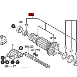 Inducido Rotor Bobina Amoladora Bosch Gws 14-125 Ce Original