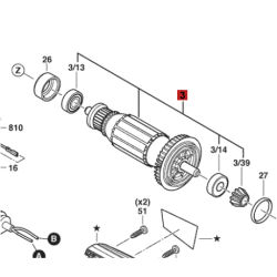 Inducido Rotor Bobina Amoladora Bosch Gws 850 Original