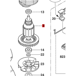 Inducido Rotor Bobina Lijadora 7351 Skil Original