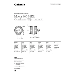 Motor Forzador Galaxia 3000 Rpm C/eje Roscado Y Accesorios