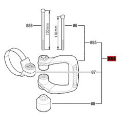 Empuñadura Agarre Para Martillo Gsh 16-28 Bosch Original