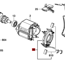 Portacarbones Y Carbones Taladro Skil 6555 Original