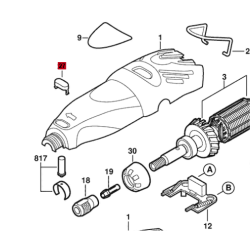 Tecla Interruptor Para Minitorno Dremel 300 Original