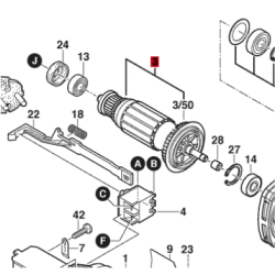 Inducido Rotor Bobina Amoladora Bosch Recta Ggs 28 L