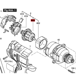 Inducido Rotor Atornillador Llave De Impacto Gdx 180-li