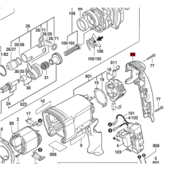 Carcasa Trasera Tapa De Motor Martillo Bosch Gbh 2-26 Dre