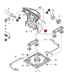 Soportes (2u) Brazo Sujeción Lijadora Bosch Gss 140 (1ba8)