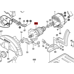 Inducido Rotor Bobina Sierra Circular Gks 65 Ce Bosch Skil