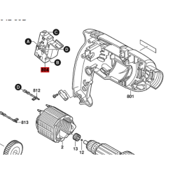 Llave Interruptor Para Taladro Skil 6423 6642 6652 Original