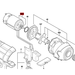 Motor Atornillador Bosch Gdr 1080-li (1jb3) Original