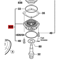 Tapa Cabezal Engranajes Amoladora Bosch Gws 11-125 Original