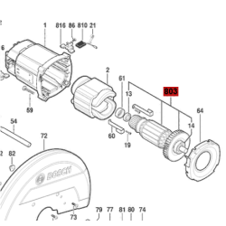 Inducido Rotor Bobina Sierra Sensitiva Gco 14-24 1m37 Bosch