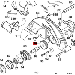 Engranaje Rueda Para Sierra Circular Gks 235 Bosch Original