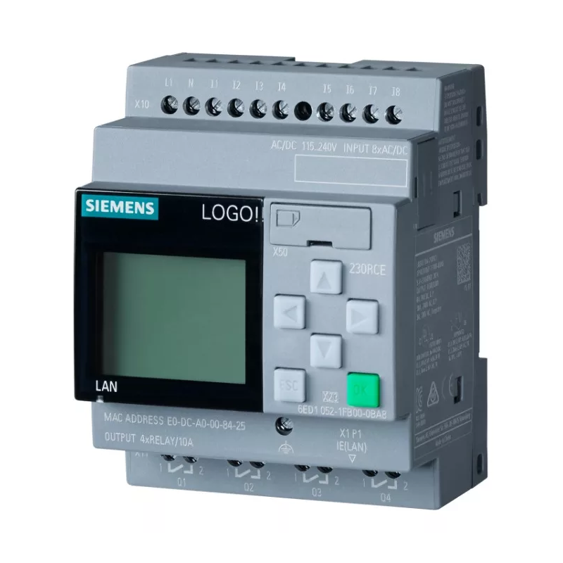 PLC Logo! 8.3 230RCE-230VCA-8ED+4SR - ETH+SD+WS con Web Server Siemens