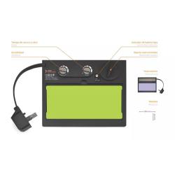 Careta Soldadura Fotosensible Real Vision Axo X-shield 454rv