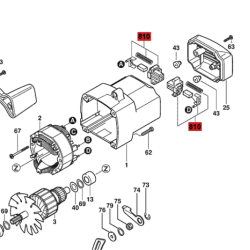 Portacarbones Y Carbones Sierra Circular 5150 Skil Original