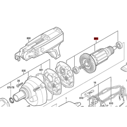 Inducido Rotor Bobina Atornillador Bosch Gsr 6-25 Te Original